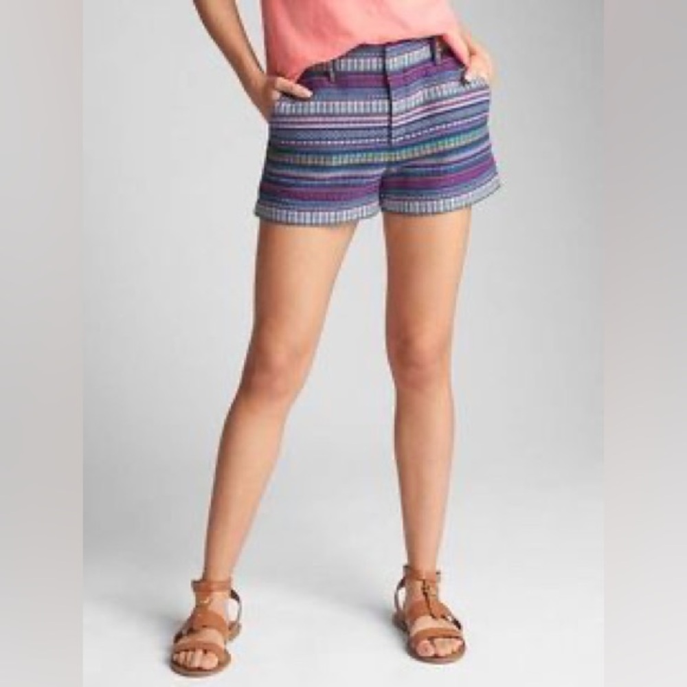Gap woven city shorts Striped Women's casual‎ colorful resort boho